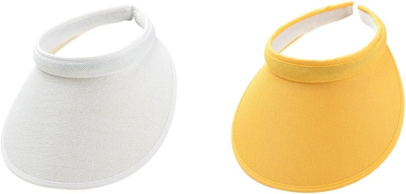 jecvxor Cloth Covered Slip-On Visor for Women, Adjustable Cap Sports Sun Visors for Men - Image 1